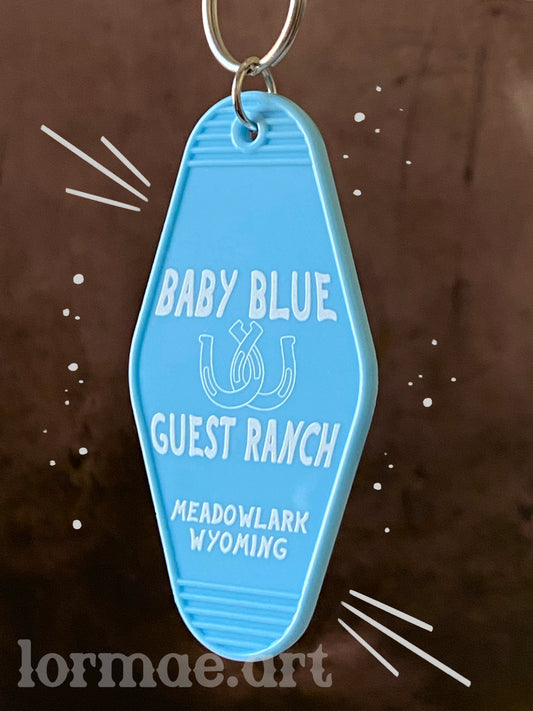 Baby Blue Motel Keychain