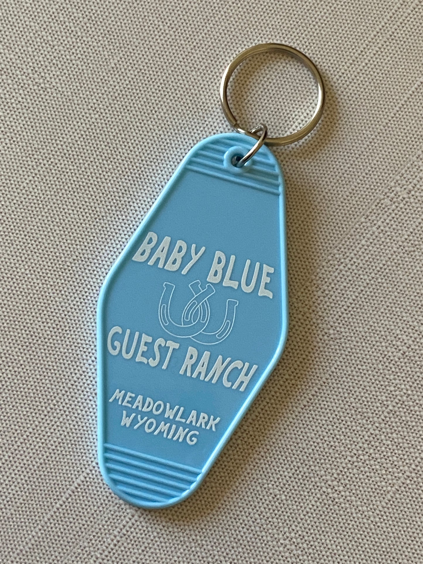 Baby Blue Motel Keychain