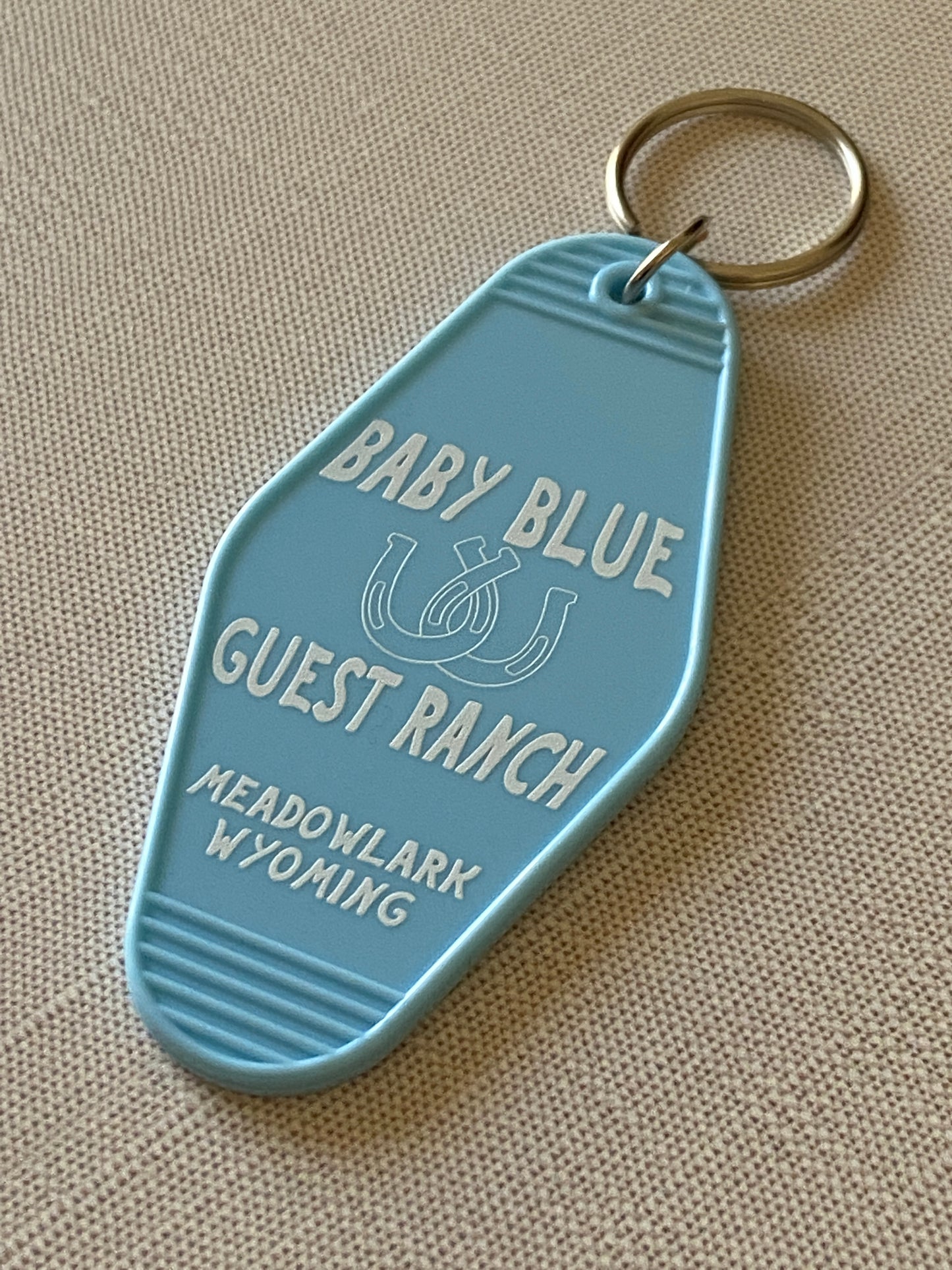 Baby Blue Motel Keychain