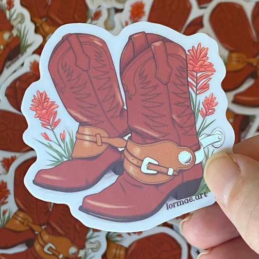 Cowboy Boots Vinyl Sticker